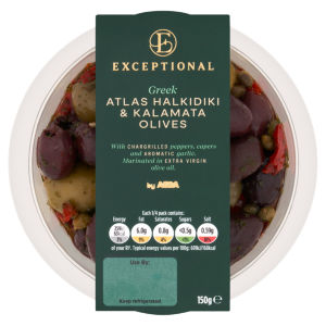Exceptional Greek Atlas Halkidiki & Kalamata Olives 150g
