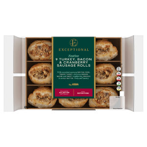 9 Festive Turkey, Bacon & Cranberry Sausage Rolls 423g