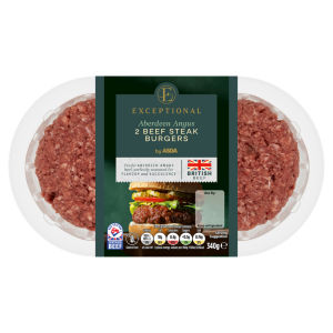 2 Aberdeen Angus Beef Steak Burgers 340g