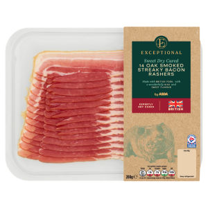 14 Oak Smoked Streaky Bacon Rashers 200g
