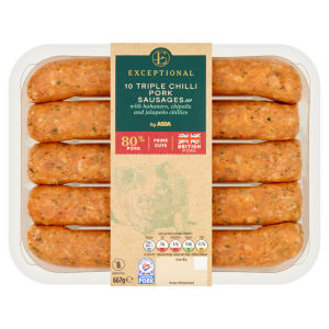 Exceptional 10 Triple Chilli Pork Sausages 667g