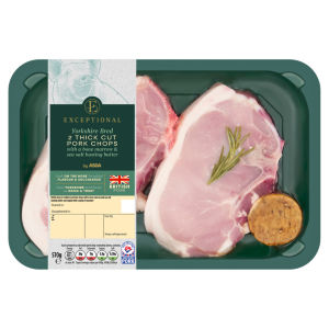Thick Cut Pork Chops with a Bone Marrow & Sea Salt Basting Butter 570g