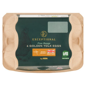 6 Free Range Golden Yolk Eggs 328g