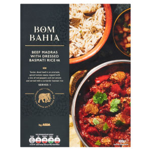 Bom Bahia Beef Madras with Dressed Basmati Rice 400g