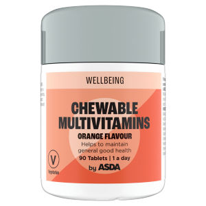 Wellbeing Orange Flavour Chewable Multivitamins 90 Tablets