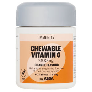 Immunity 1 a day Chewable Vitamin C 1000mg Orange Flavour 60 Tablets