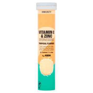 Immunity 1 a Day Vitamin C & Zinc Effervescent Tropical Flavour 20 Tablets
