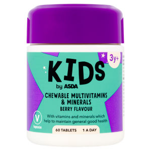 Kids Chewable Multivitamins & Minerals Berry Flavour 60 Tablets 3y+