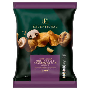 Exceptional by  Hand Cooked Mushroom & Roasted Garlic Crisps 150g