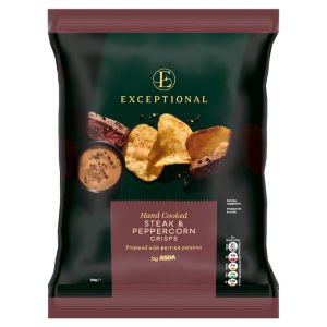 Exceptional by  Hand Cooked Steak & Peppercorn Crisps 150g