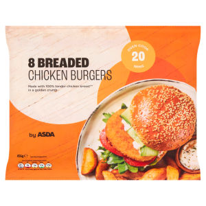 8 Breaded Chicken Burgers 456g