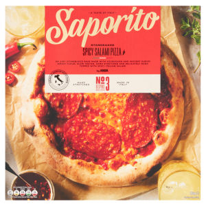 Saporito Stonebaked Spicy Salami Pizza 370g