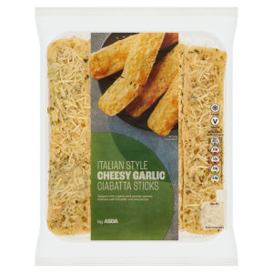 Italian Style Cheesy Garlic Ciabatta Sticks 160g