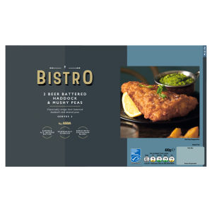 2 Beer Battered Haddock & Mushy Peas 480g