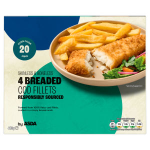 4 Breaded Cod Fillets 440g