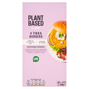 PLANT BASED by ASDA 4 Tikka Burgers 454g
