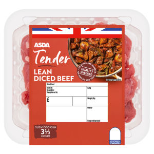 Tender Lean Diced Beef 250g