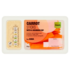 Carrot Sticks with a Houmous Dip 100g
