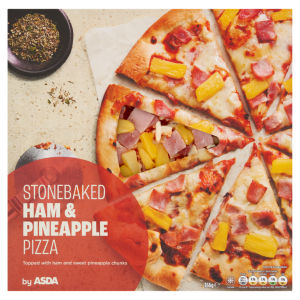 Stonebaked Ham & Mixed Pepper Pizza 345g