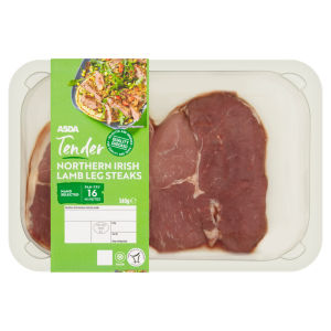 Tender Northern Irish Lamb Leg Steaks 340g