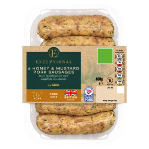 6 Honey & Mustard Pork Sausages 400g