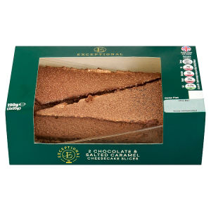 Chocolate & Salted Caramel Cheesecake Slices 190g (2 x 95g)