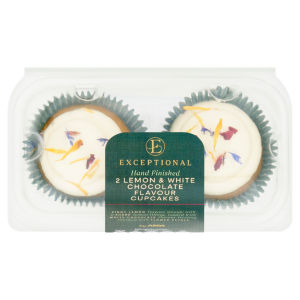 Exceptional by  2 Lemon & White Chocolate Flavour Cupcakes