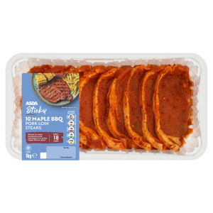 Summer Grill by  10 Maple BBQ Pork Loin Sizzle Steaks 1kg