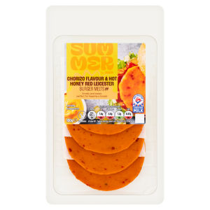 Summer Chorizo Flavour & Hot Honey Red Leicester Burger Melts 100g