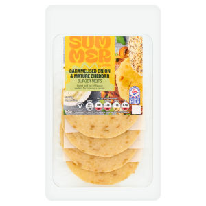 Summer Caramelised Onion & Mature Cheddar Burger Melts 100g