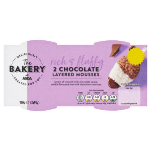 The Bakery at  Chocolate Layered Mousses 2 x 95g (190g)