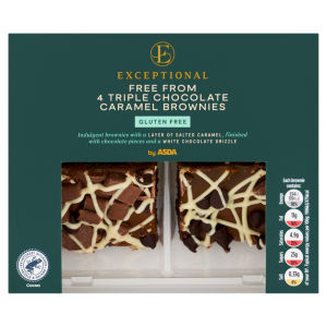 Free From 4 Triple Chocolate Caramel Brownies