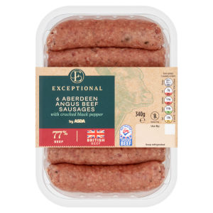 6 Aberdeen Angus Beef Sausages 340g
