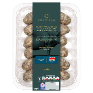 6 Traditional Style Hog Roast Pork Sausages 450g