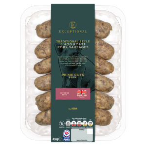 6 Traditional Style Hog Roast Pork Sausages 450g