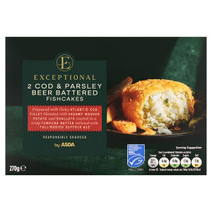 2 Cod & Parsley Beer Battered Fishcakes 270g
