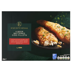 2 Beer Battered Cod Fillets 400g