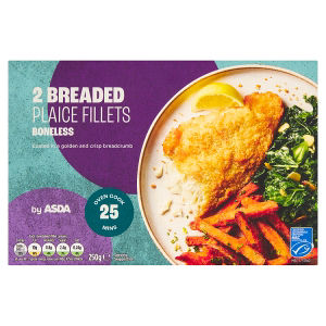 2 Boneless Breaded Plaice Fillets 250g