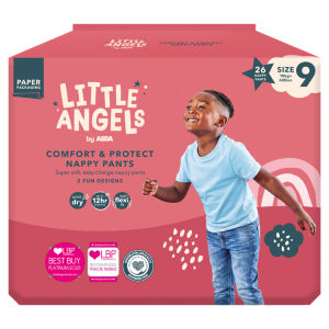 Little Angels by  Comfort & Protect Size 9 19kg+ 42lbs+ 26 Nappy Pants
