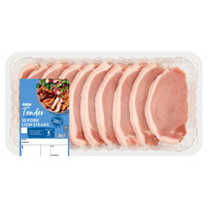Tender 10 Pork Loin Steaks 1.2kg