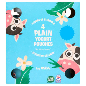4 Plain Yogurt Pouches 320g (4 x 80g)