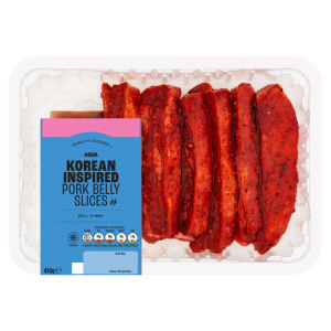 Sticky Korean Inspired Pork Belly Slices 400g