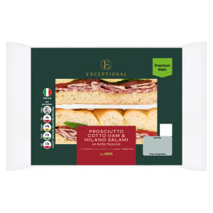 Prosciutto Cotto Ham & Milano Salami on Herby Focaccia