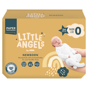 Little Angels by  24 Newborn Nappies Size 0 1-3kg 2-6lbs