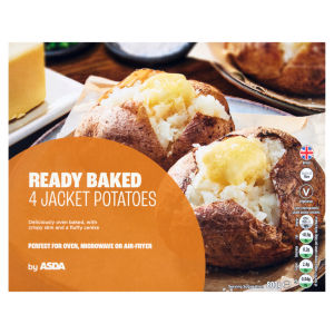 Ready Baked 4 Jacket Potatoes 800g