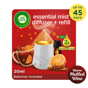 Air Wick Essential Mist Warm Mulled Wine Diffuser Kit, Limited Edition 20ml