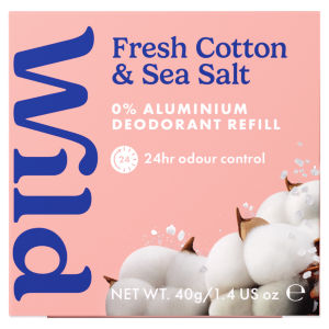 Wild Natural Deodorant Refill - Fresh Cotton & Sea Salt 40g
