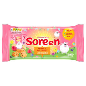 Raspberry & White Chocolate Mini Loaves, Spring Snack Bars 5 x 30g
