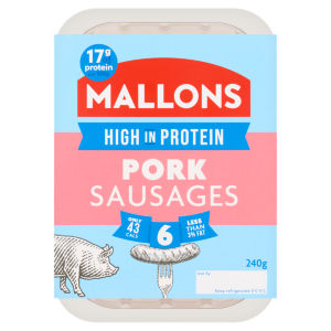 6 Light Pork Sausages 240g