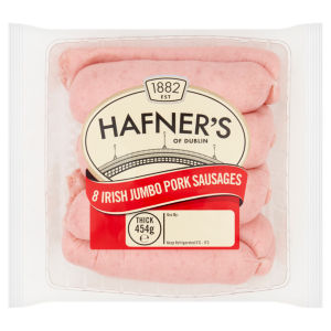 8 Irish Jumbo Pork Sausages 454g